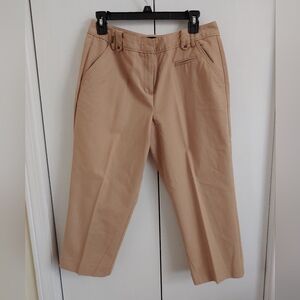 Tan Capri Pants with Front and Back Pockets - Size 8